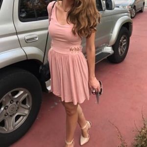 Pink skater dress